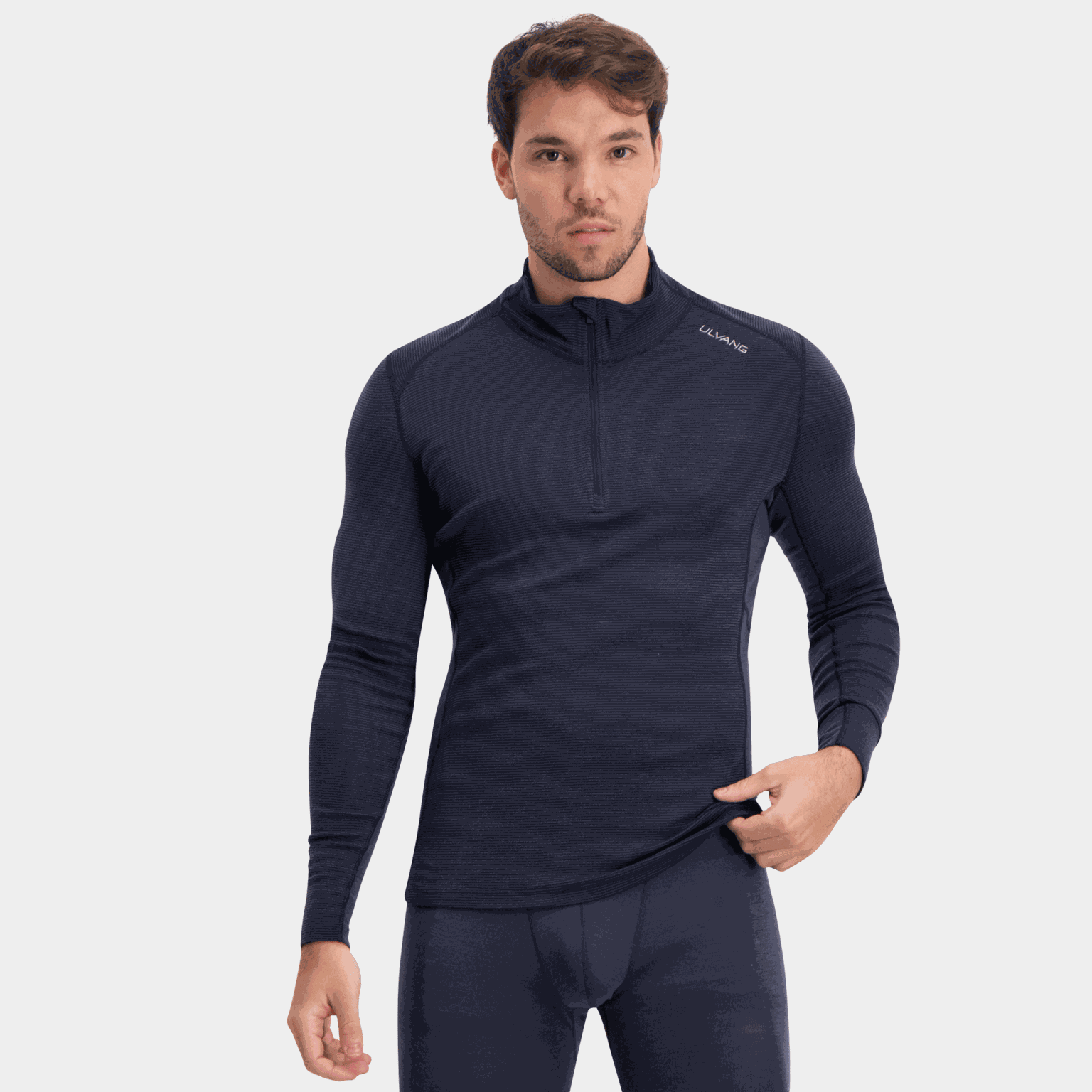 Rav 100% Turtle Neck Half Zip, ulltröja herr - Överdelar Ull Herr