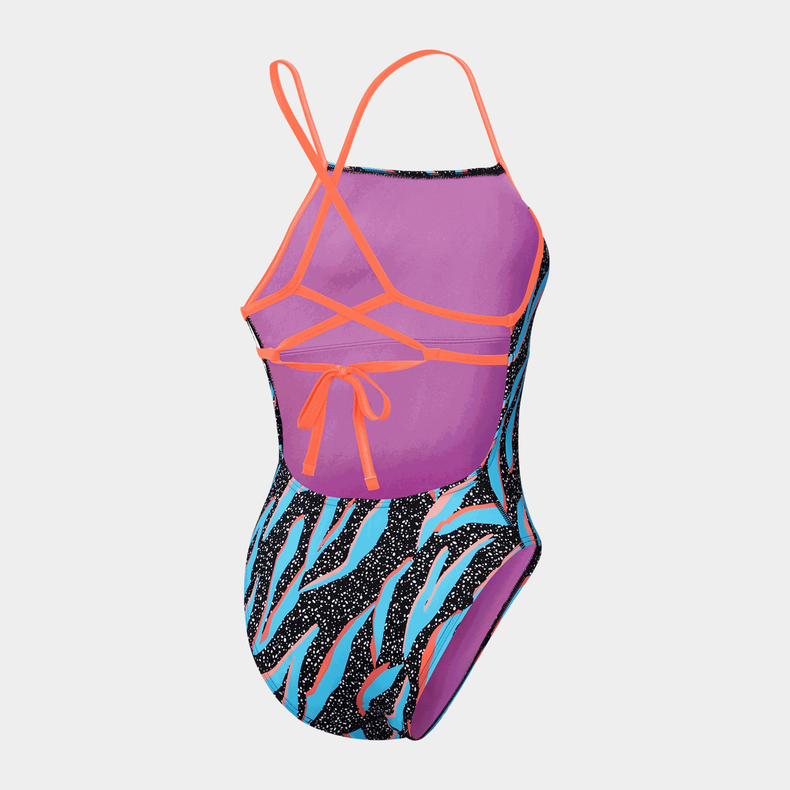 Womens Allover Digital Lattice Tie-Back, baddräkt, dam - full image 2