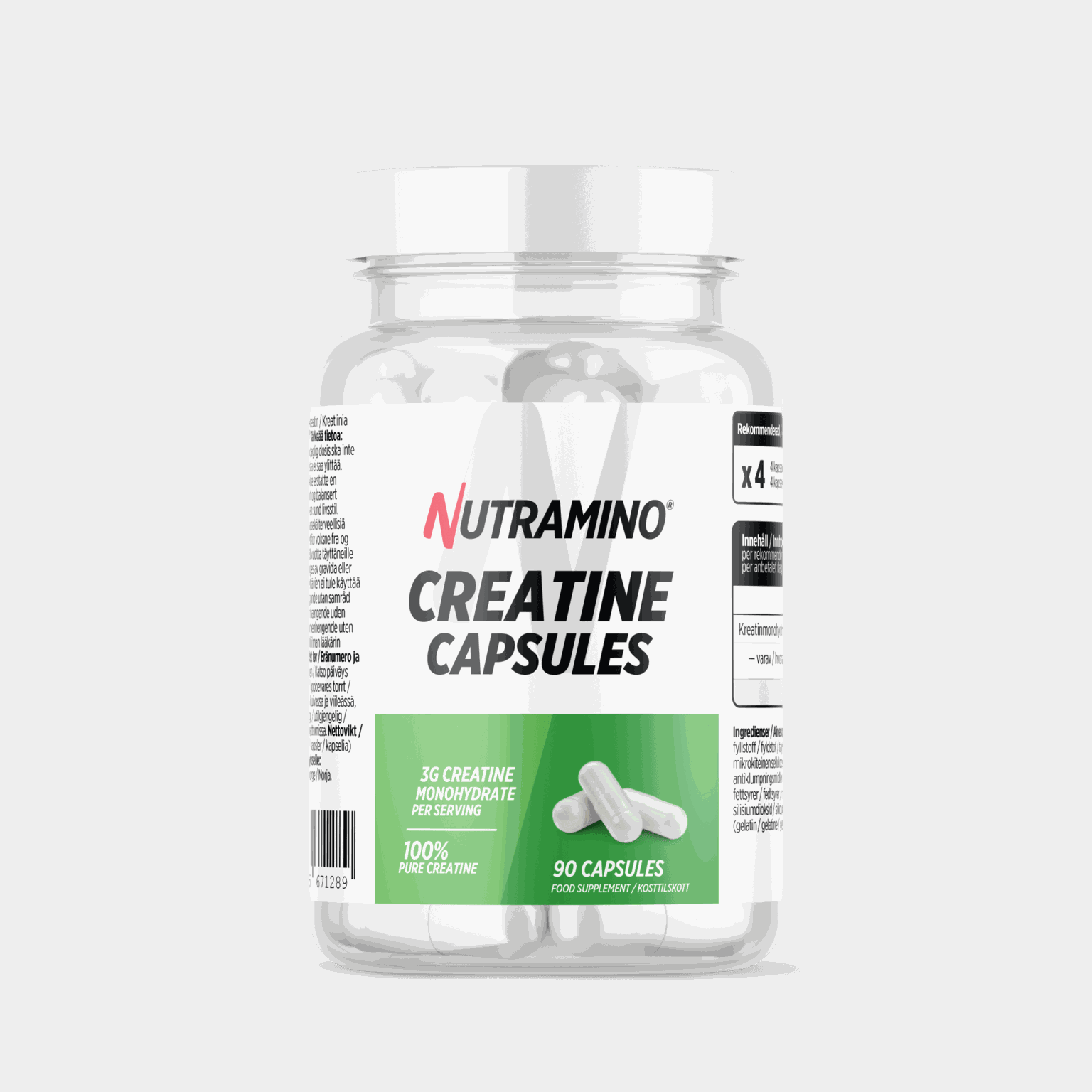 Nutrami Creatine 90stk - Prestationshöjare