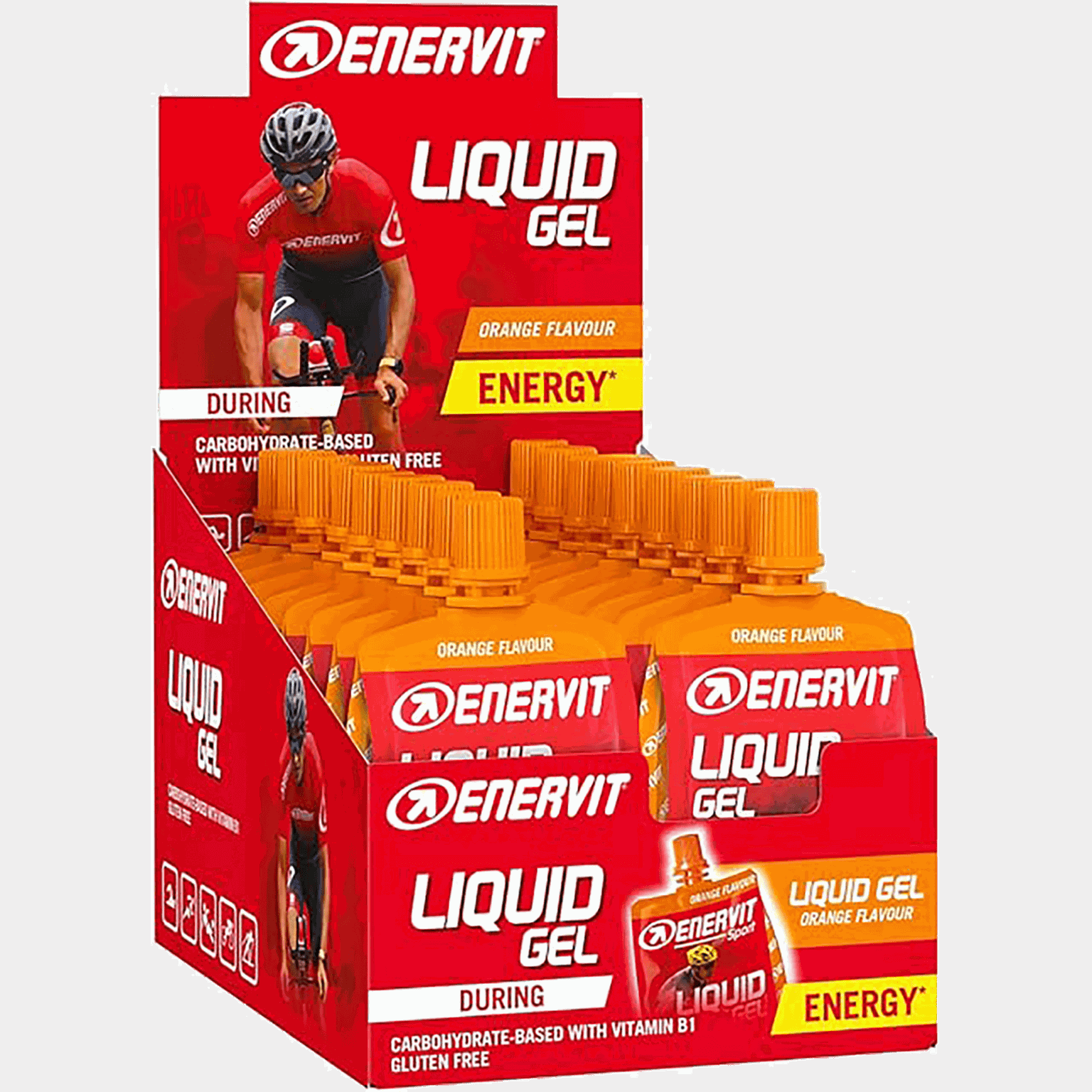 E.Sport Liquid Gel Orange 60Ml x 18, energi-gel - full image 1