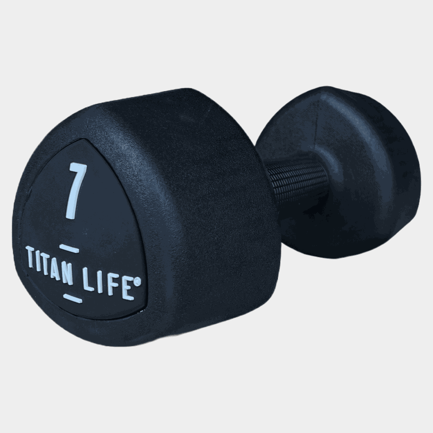 Pro Dumbbell 7kg Rubber, hantel - full image 1