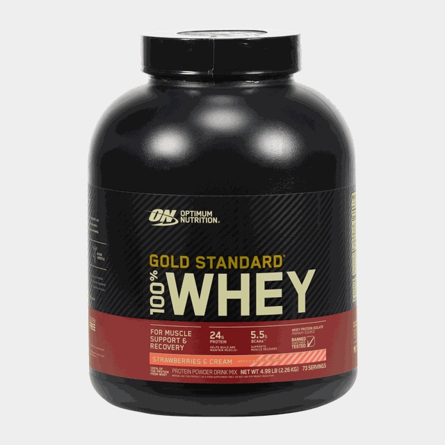 100 % Whey Gold Standard 2 270 g - Strawberry & Cream, proteinpulver - Vassle