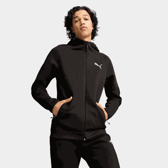 EVOSTRIPE Full-Zip Hoodie DK, huvjacka, herr - Hoodtröjor