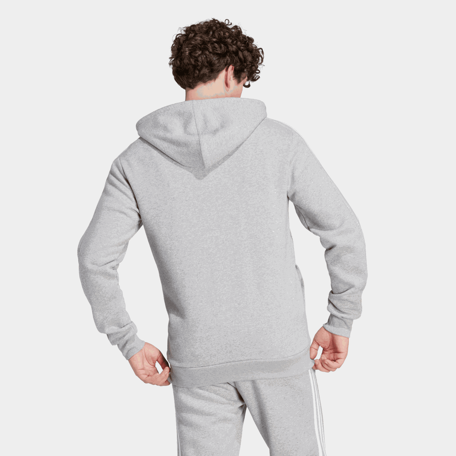 Essential Fleece 3-Stripes Full Zip, hoodie, herr - full image 2