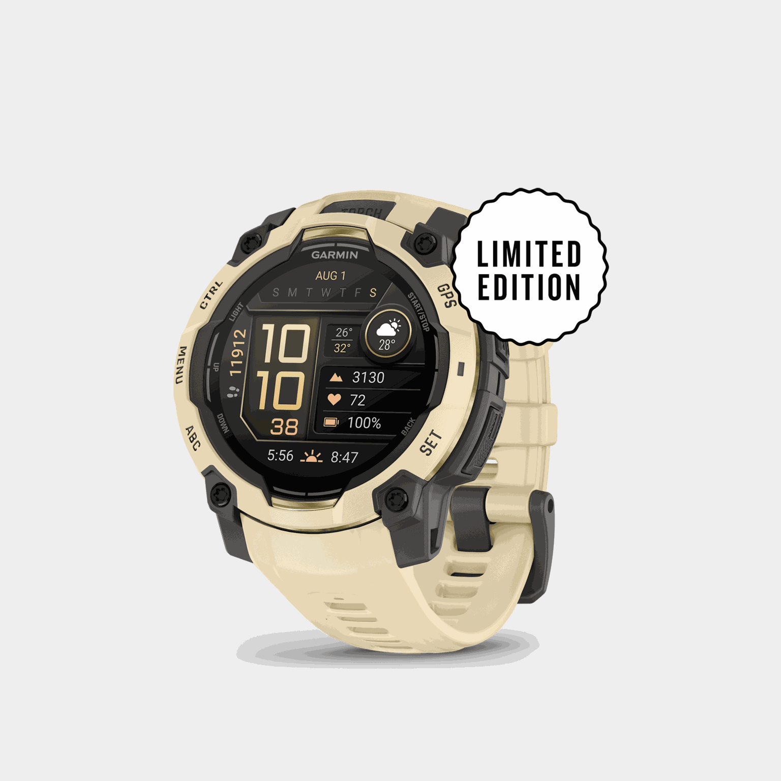 Instinct 3, 45mm, AMOLED, Citrine with Gray Accents, multisportklocka, smartklocka - full image 1