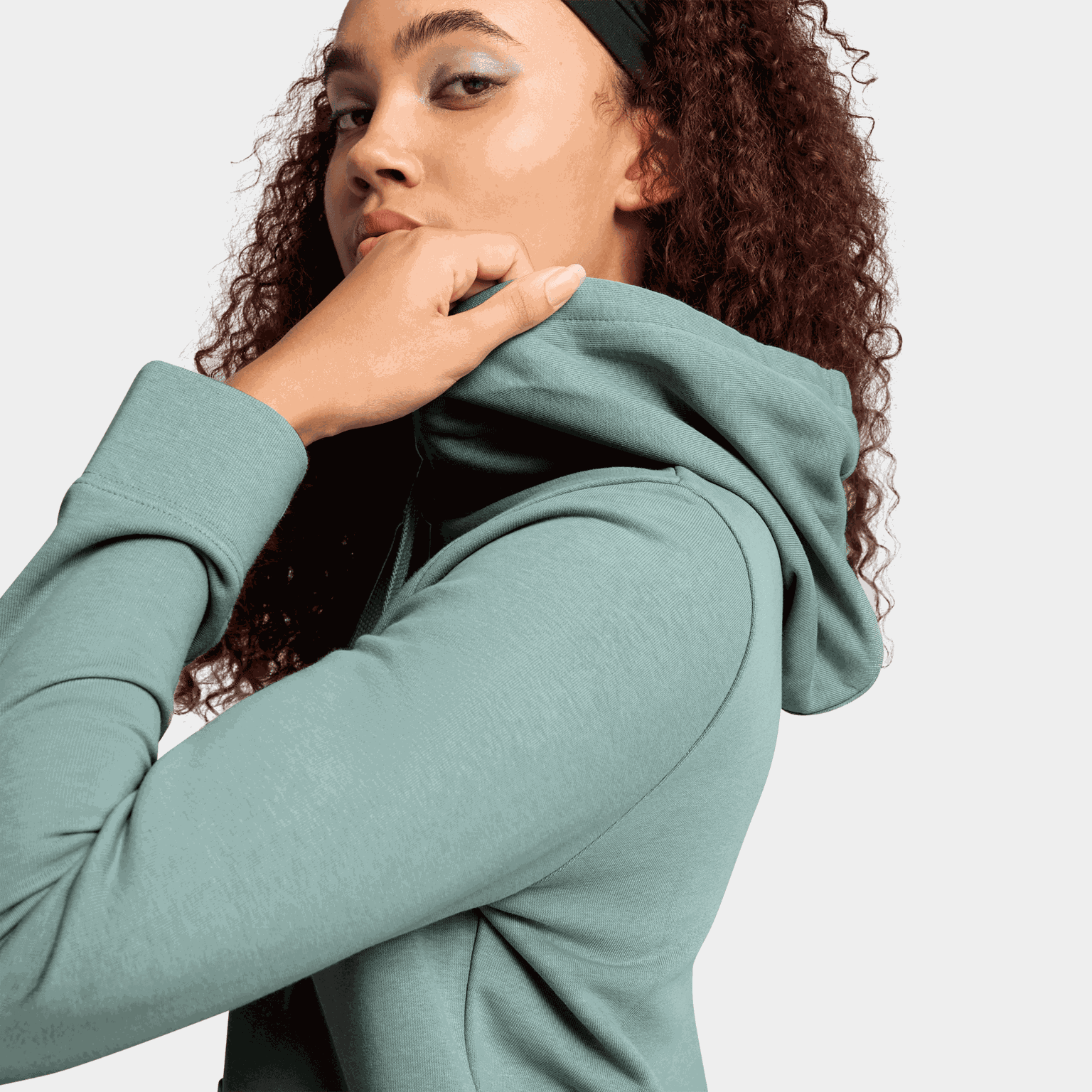 ESS Metallic Hoodie huvtröja, dam - full image 4