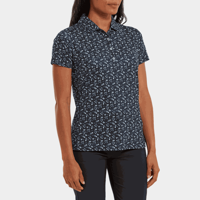 Floral Print99, pikétröja, dam - Golfpikeer