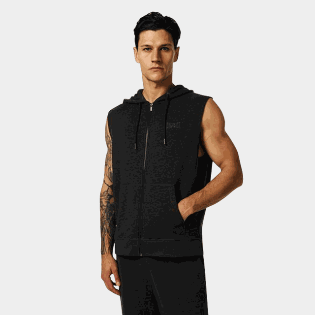 Box Sleeveless Hoodie, huvtröja, herr - Hoodtröjor