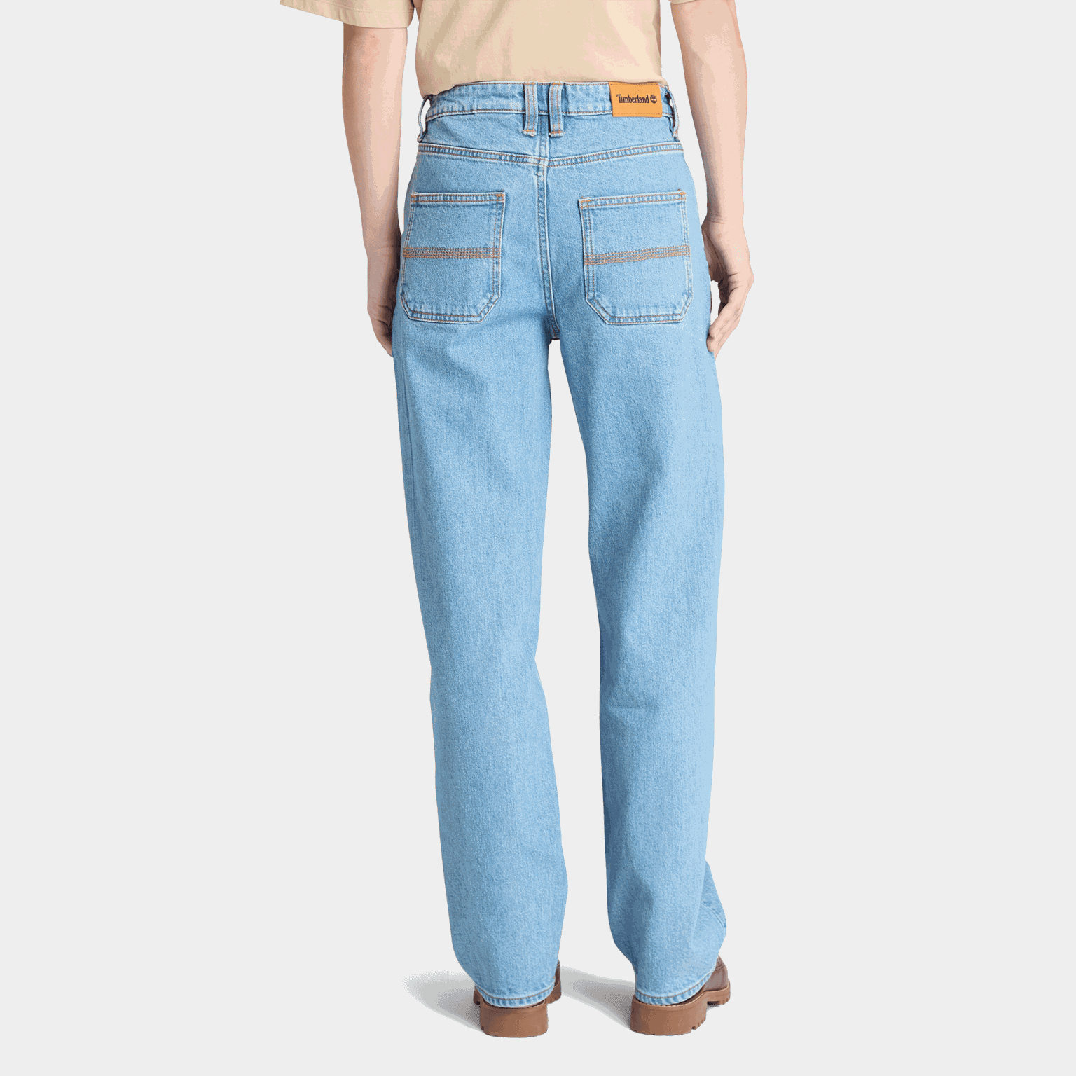Denim Straight Pants, byxor, dam - full image 2