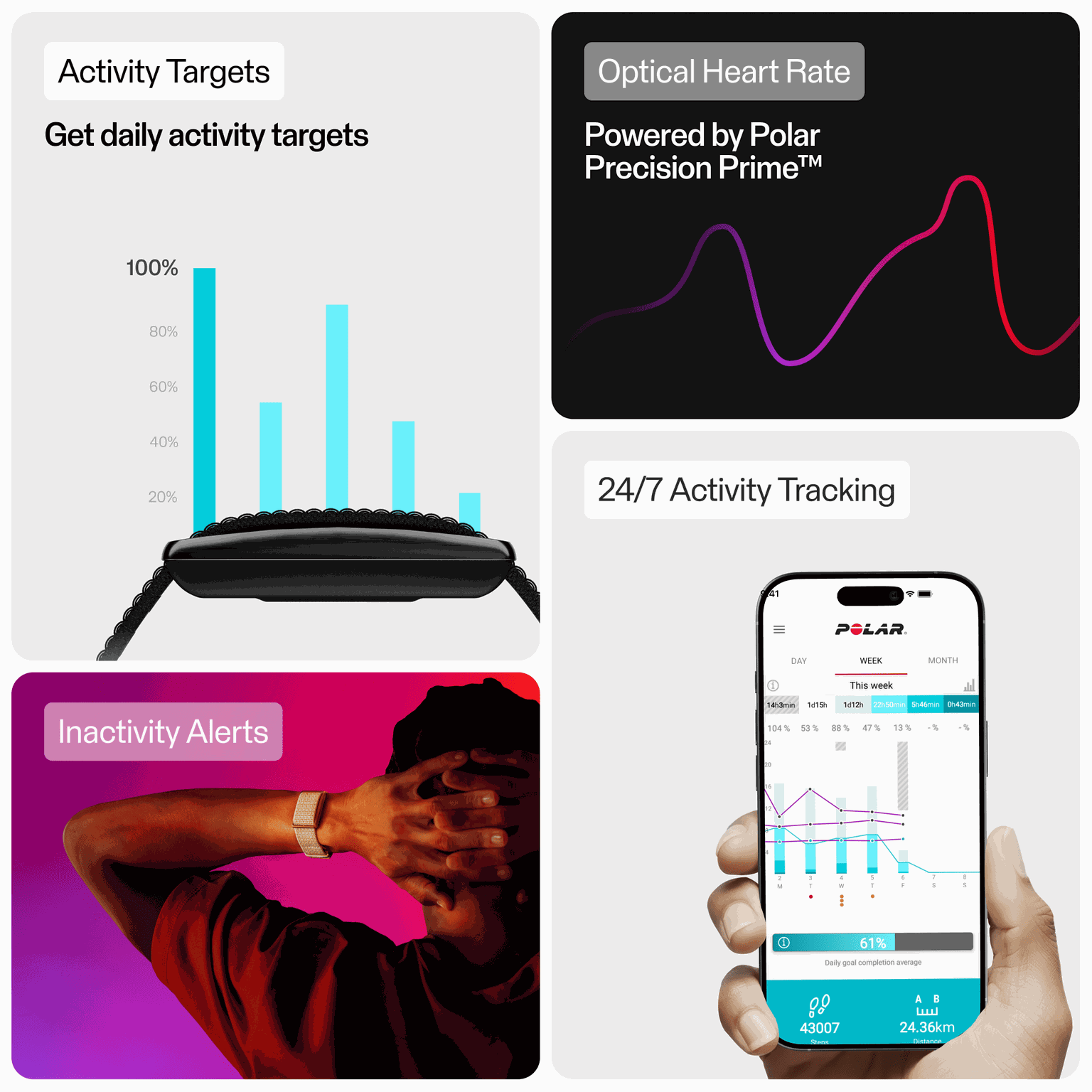 LOOP GLD/SAND S-L, Loop Activity Tracker S-L, aktivitetsmätare, hälsoarmband, unisex - full image 4