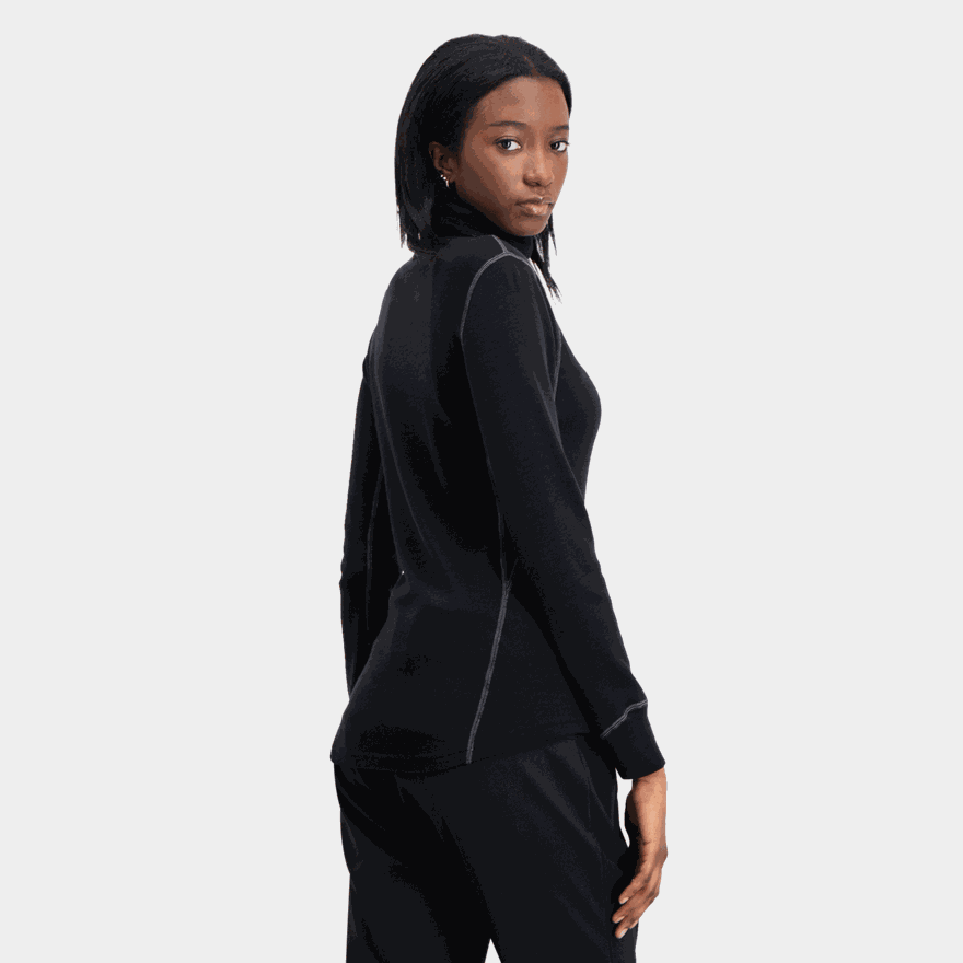 Thermo Turtle Neck zip, ulltröja dam - full image 2