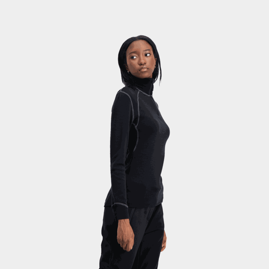 Thermo Turtle Neck zip, ulltröja dam - full image 4