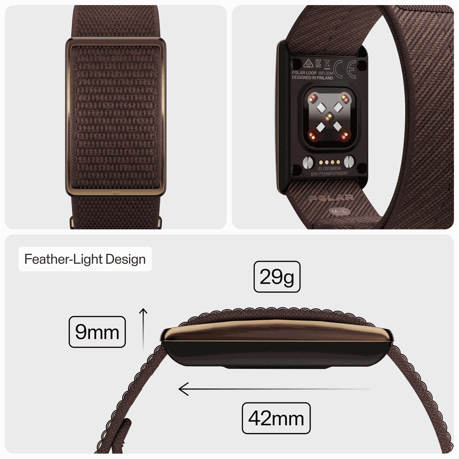 LOOP GLD/SAND S-L, Loop Activity Tracker S-L, aktivitetsmätare, hälsoarmband, unisex - full image 3