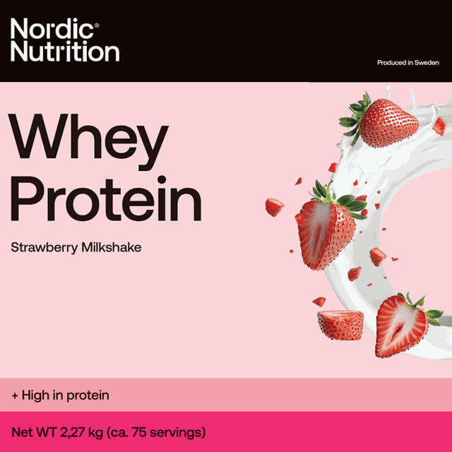 Whey Protein - Strawberry 2270 g, proteinpulver - Vassle