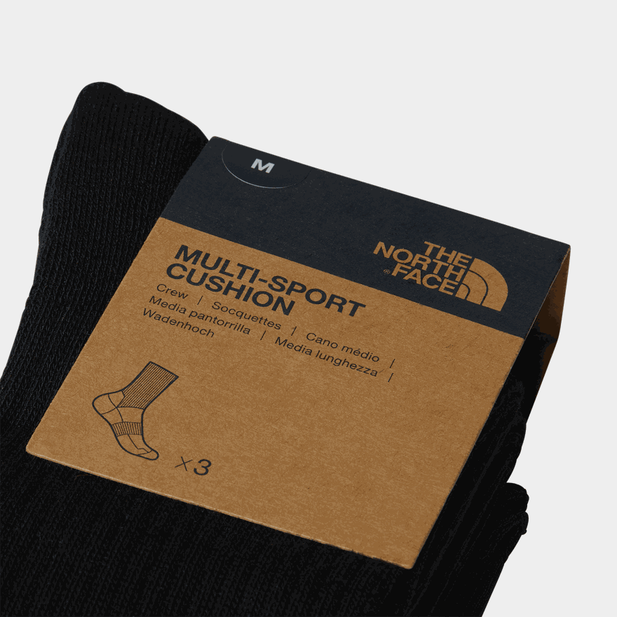 TNF Crew Sock 3P, Strumpor, unisex - full image 3