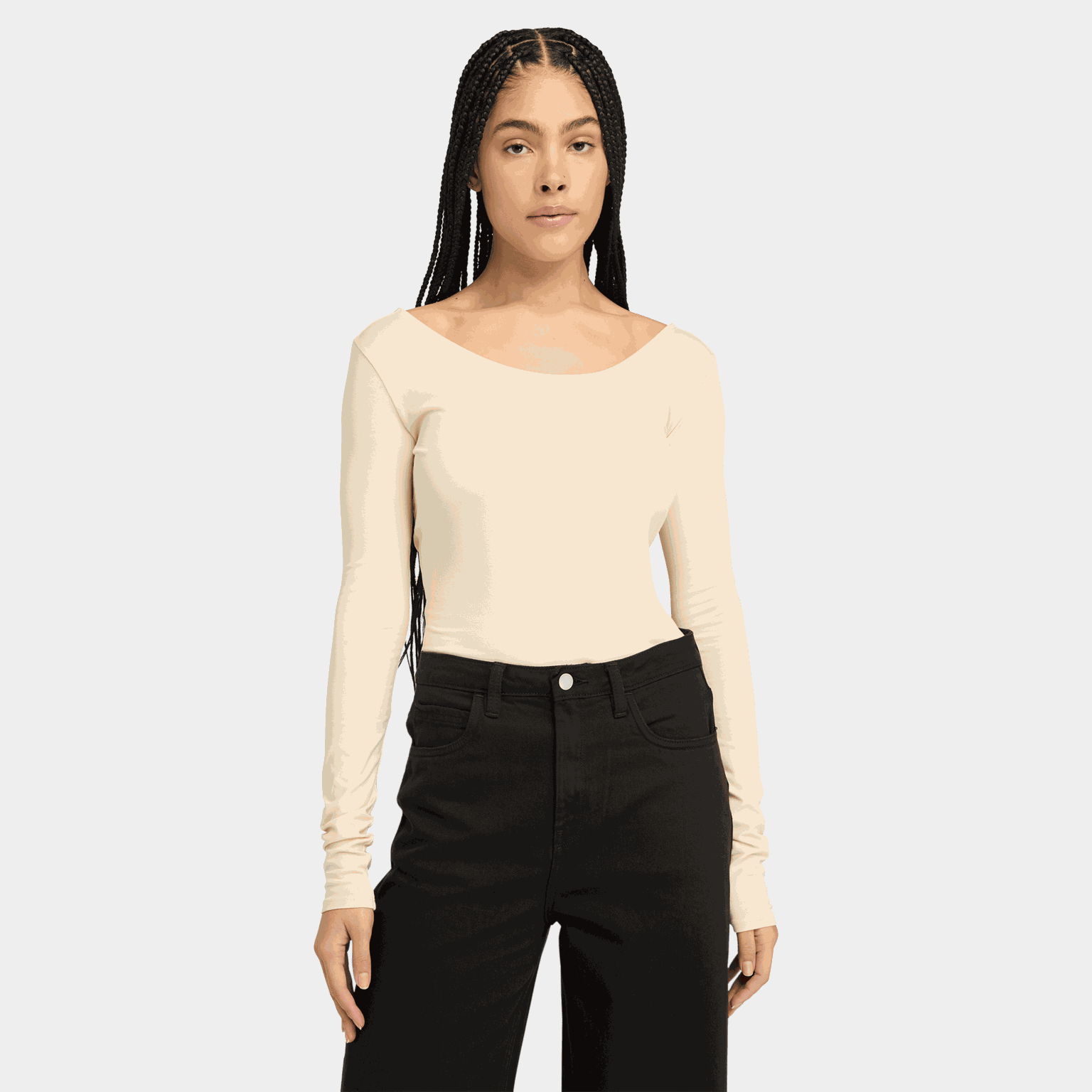 Ls Slim Fit Tee, t-shirt, dam - full image 2