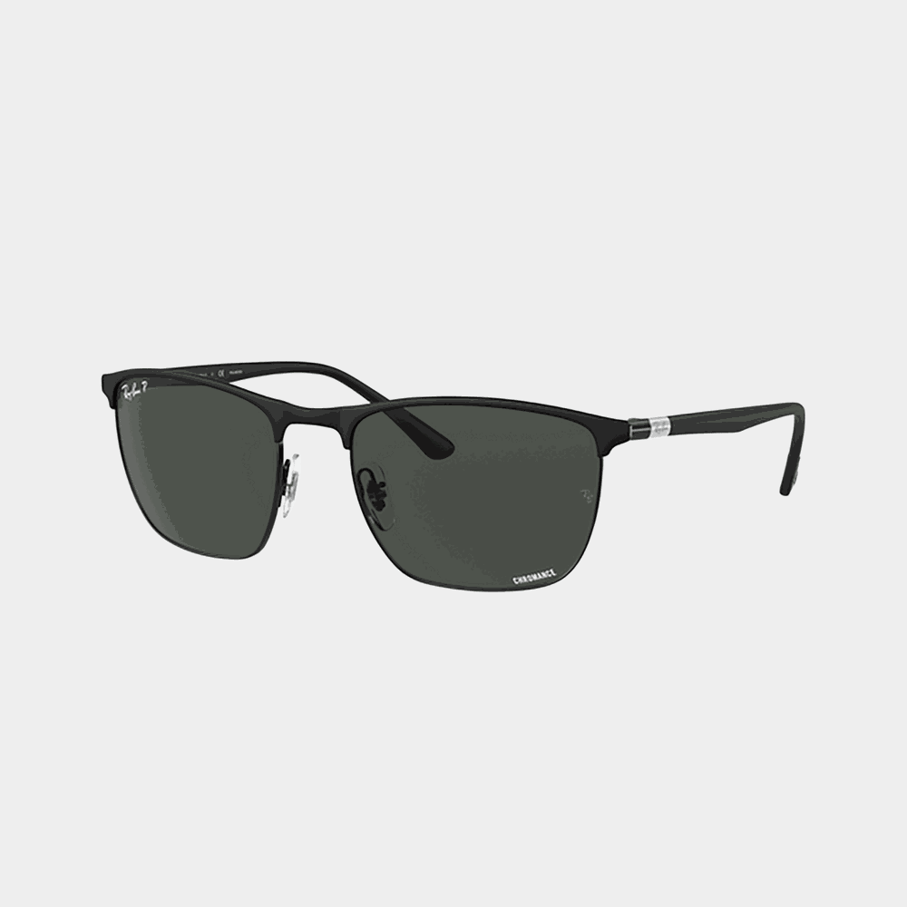 Sunglasses 0RB3686 Matte Black Polar/Dark Grey Lenses, solglasögon - full image 1