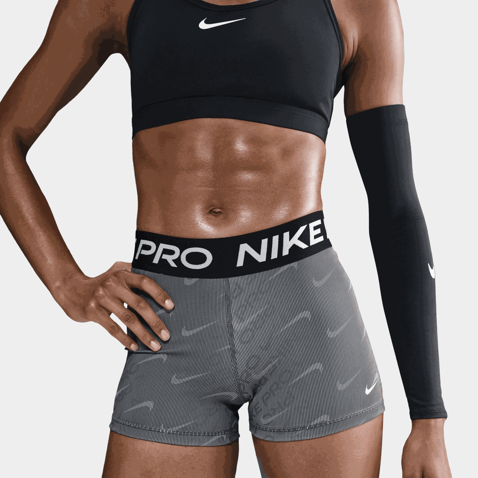 Pro Dri-FIT Mid-Raise 3" Short Allover Print, träningsshorts, dam - full image 1