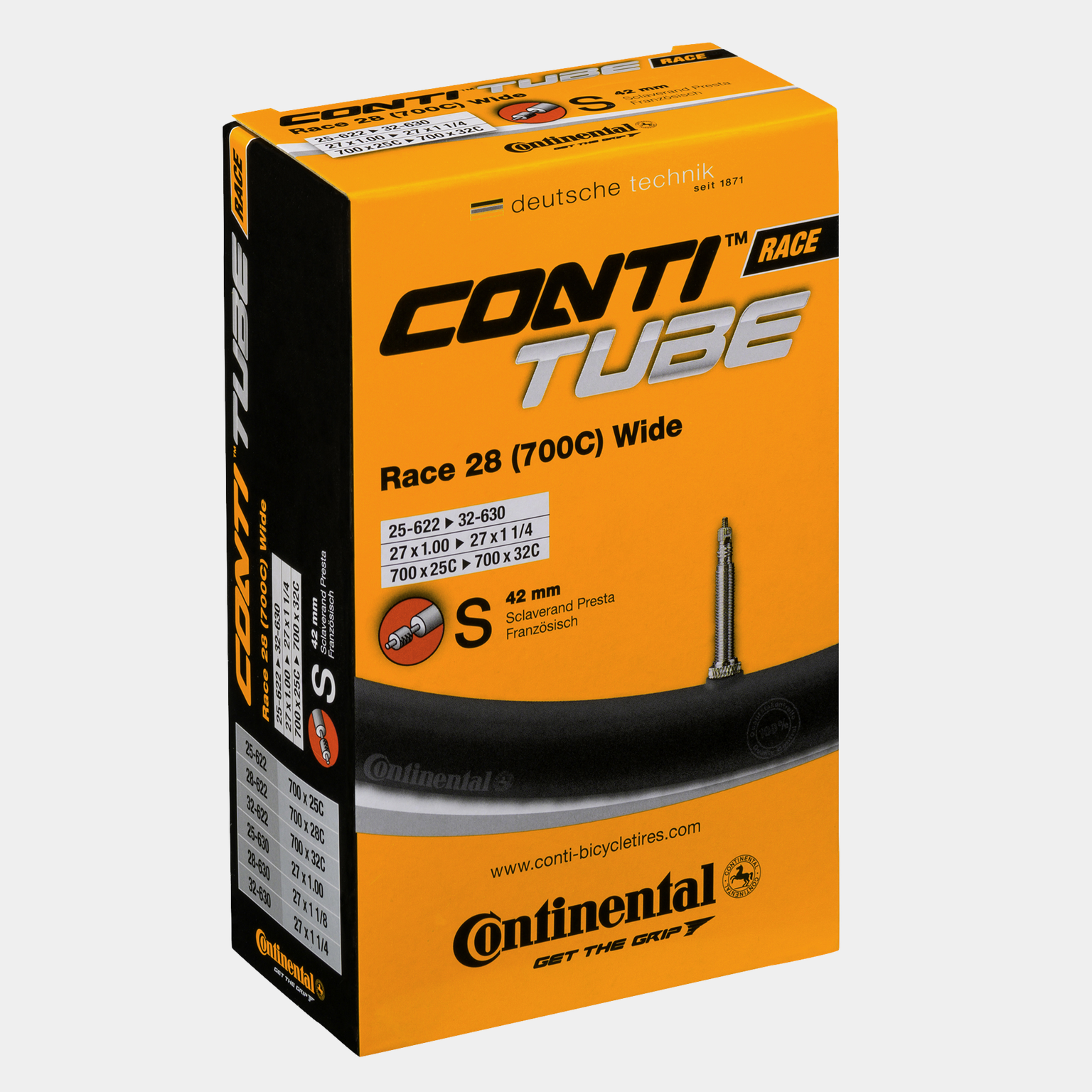 Tube Conti Race Wide 622-25/32 40mm, cykelslang - full image 1