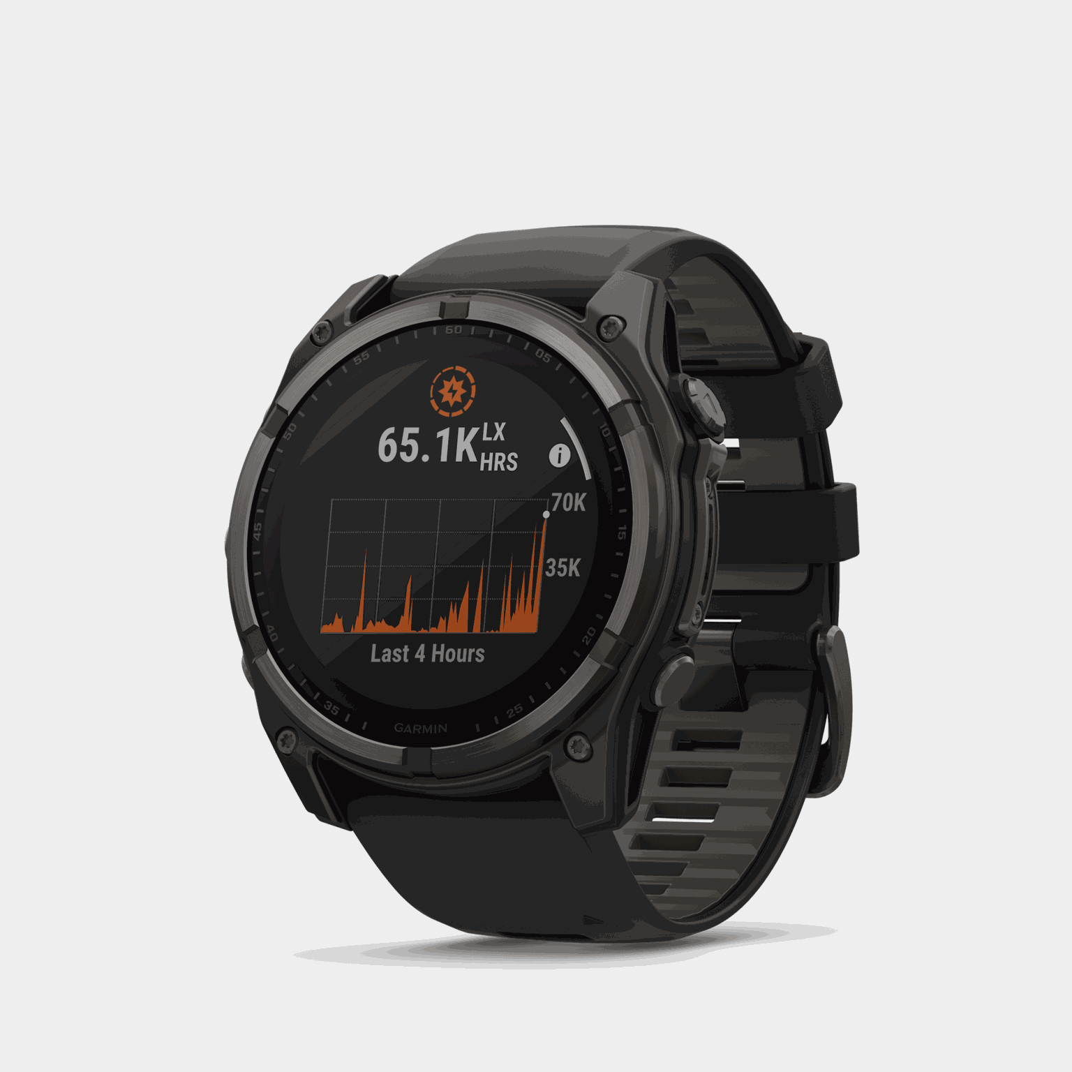 fenix 8 – mm, Solar, Sapphire, Carbon Gray DLC Ti, smartklocka - full image 3