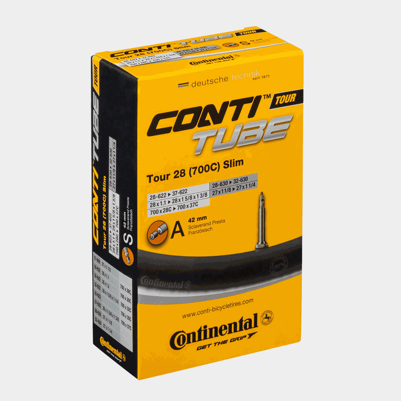 Cykelslang Conti Tour 28'' Slim Presta slang - full image 1