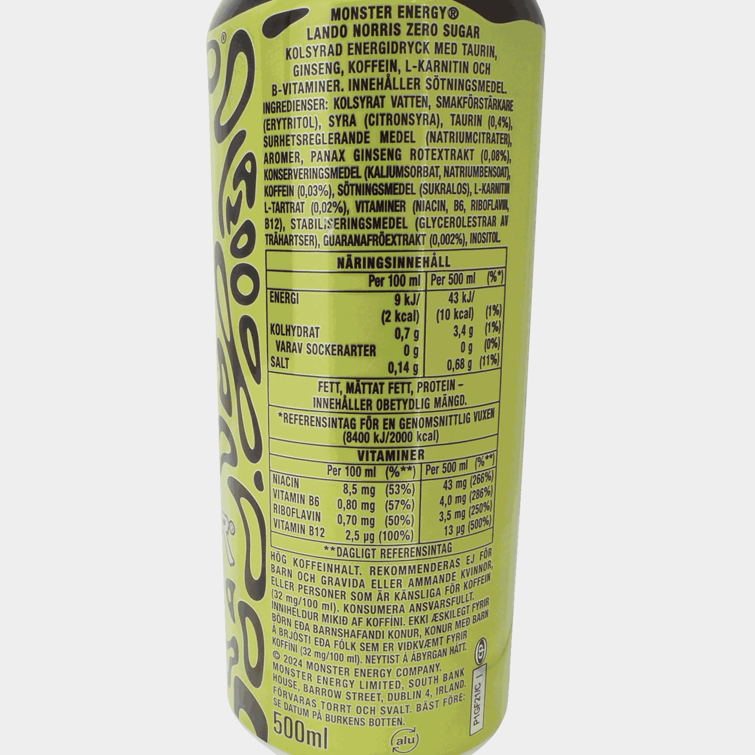 Monster Energy Lando Norris Zero, energidryck - full image 2