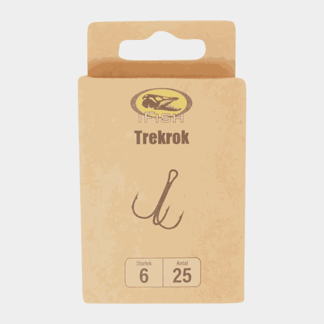 Trekrok 6, 25-pack, trippelkrok - Diverse Fiskeutrustning