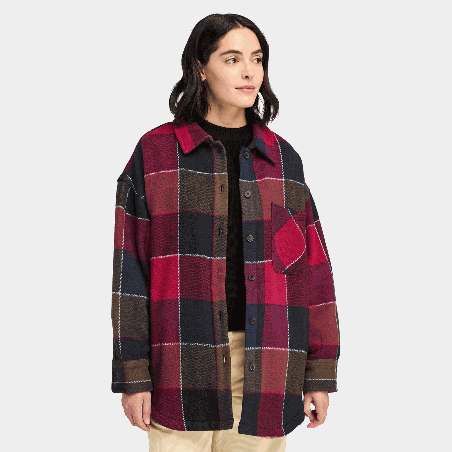 Flannel Long Overshrt, jacka, dam - full image 2