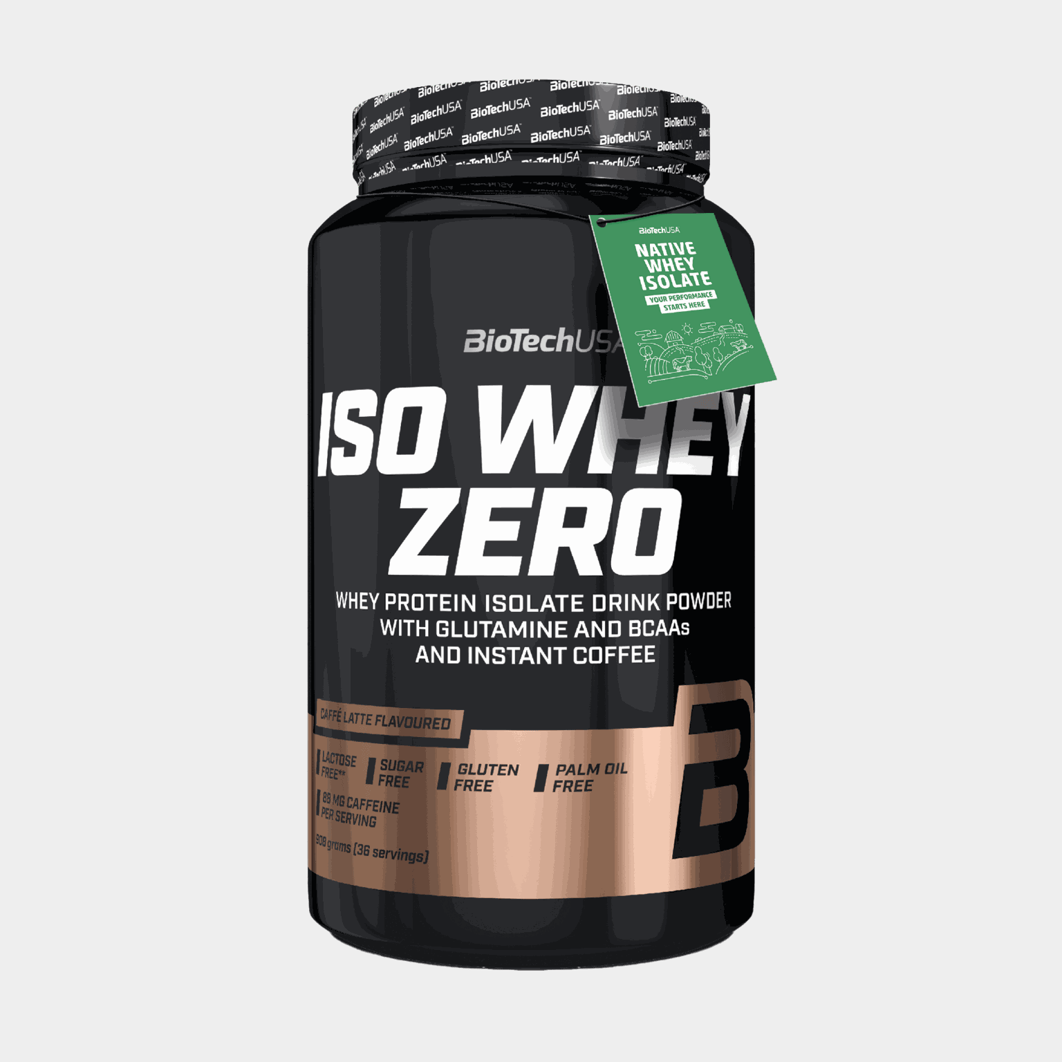 Iso Whey Zero 908g Caffé latte, proteinpulver - full image 1