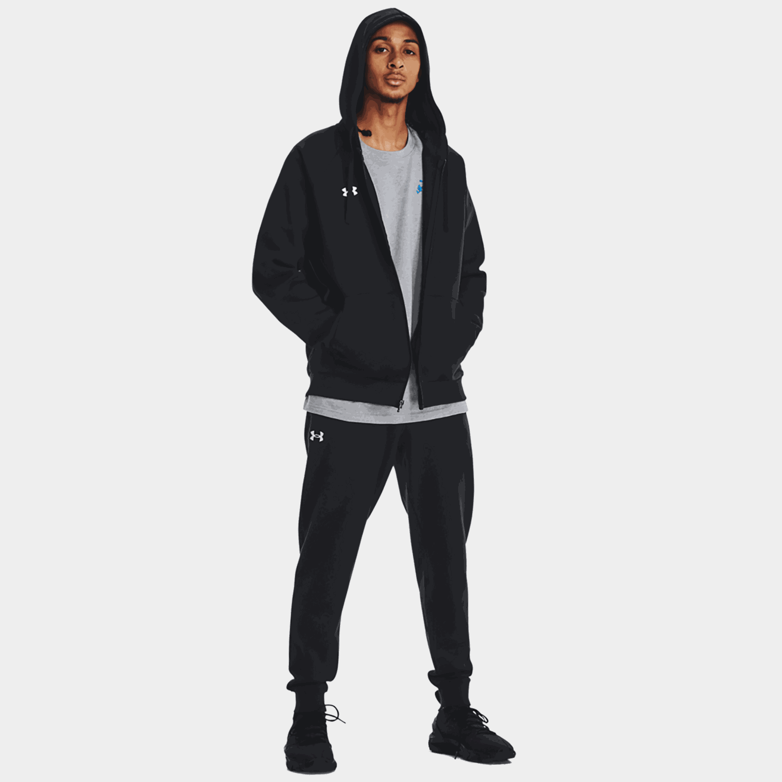 Rival Fleece Full Zip Hoodie, huvjacka, herr - full image 3