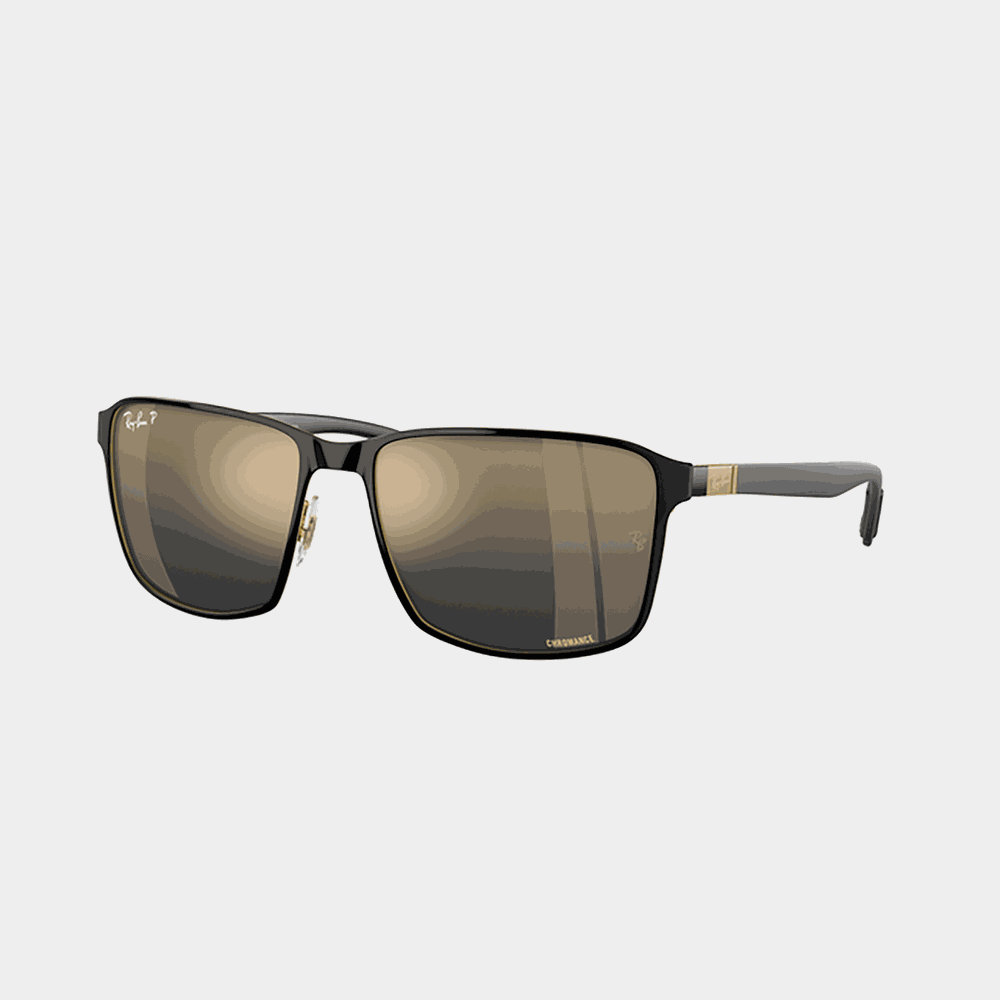 Sunglasses 0RB3721CH Black/Mirror Gold Lenses, solglasögon - full image 1