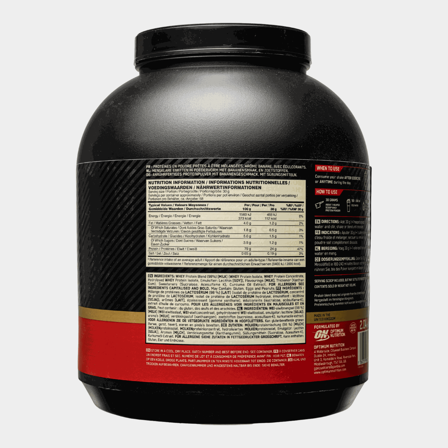 Gold Standard 100% Banana 2kg, proteinpulver - full image 2