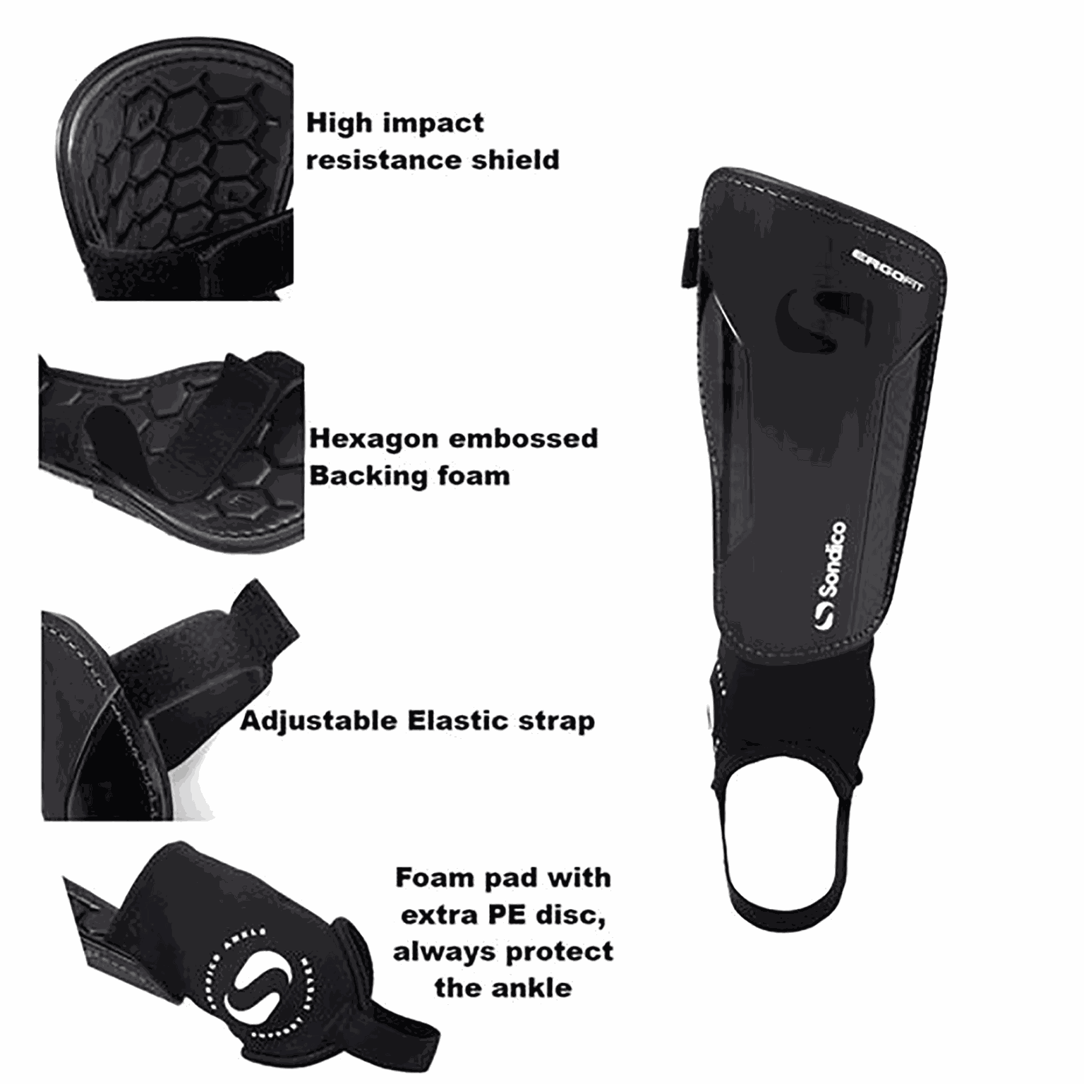 Flair Ankle Shin Guards, benskydd - full image 2