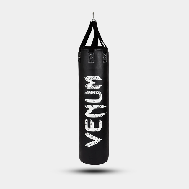 Challenger Heavy bag + Ceiling Hook - Black/White - Filled - 170cm, boxningssäck - Boxningssäck