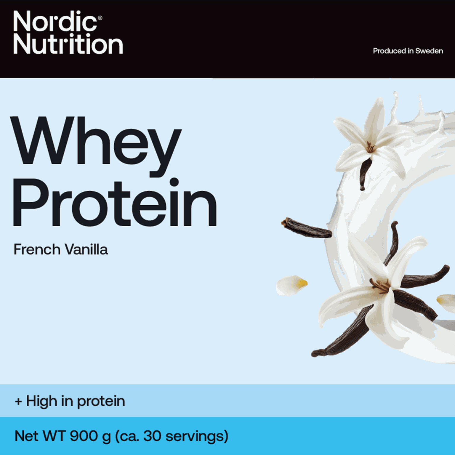 Whey Protein - Vanilla 900 g, proteinpulver - full image 1