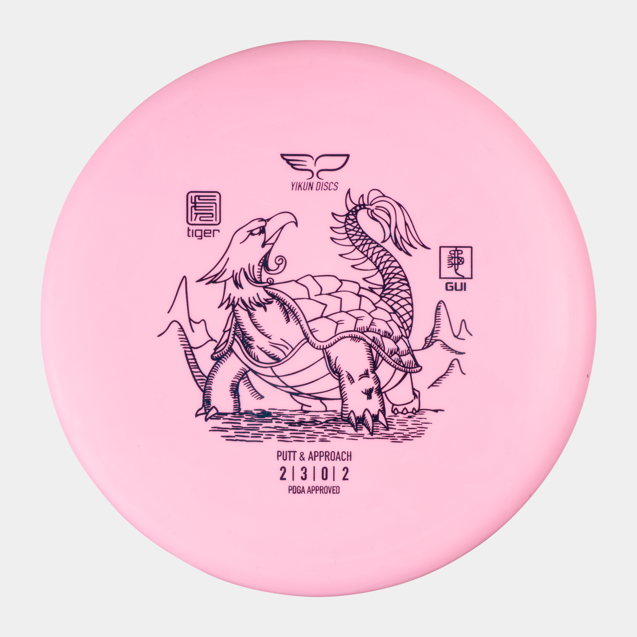 Tiger Line Putter Gui, 173-175g Pink, putter discgolf - Putter