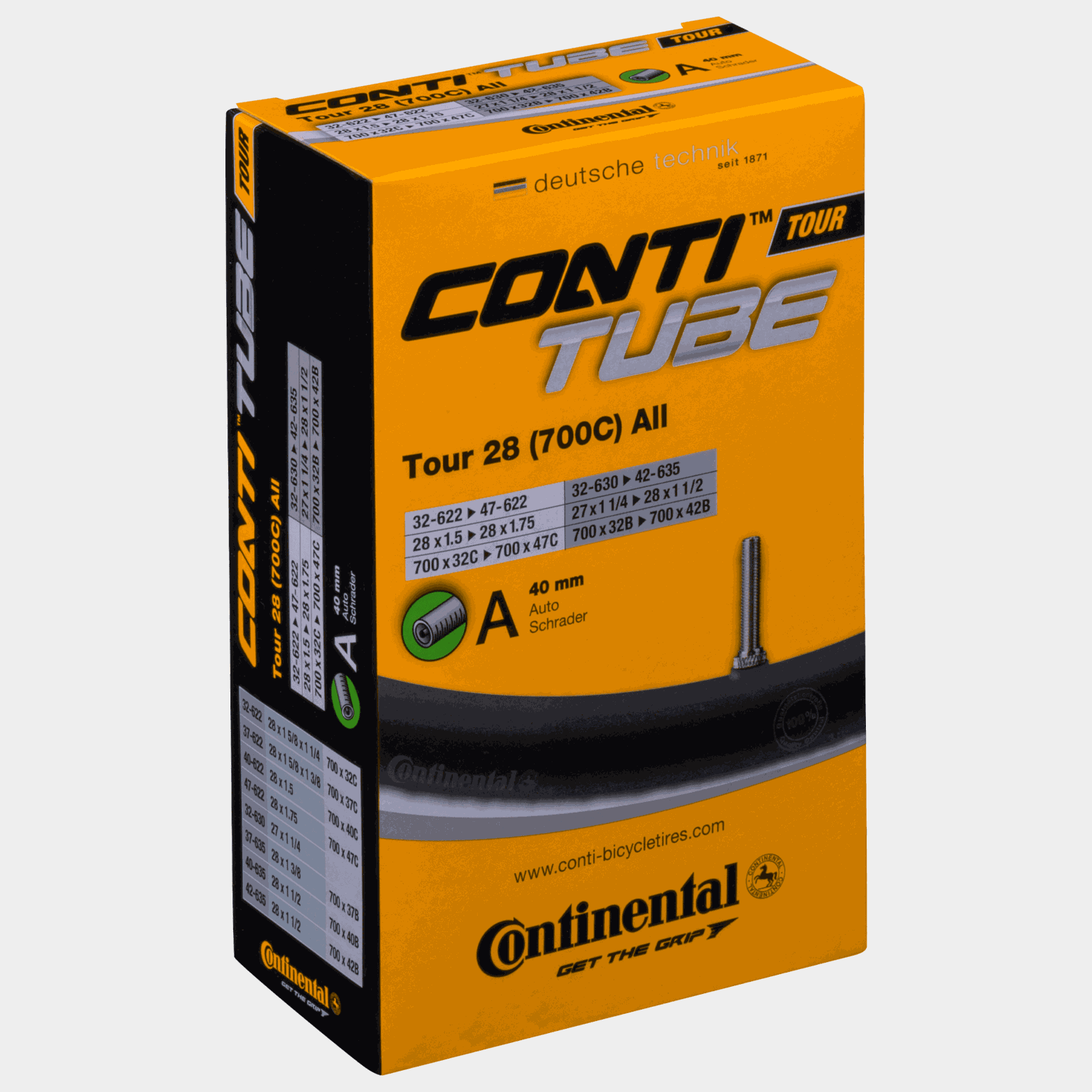 Tube Conti 28" AV 32/47, cykelslang - full image 1