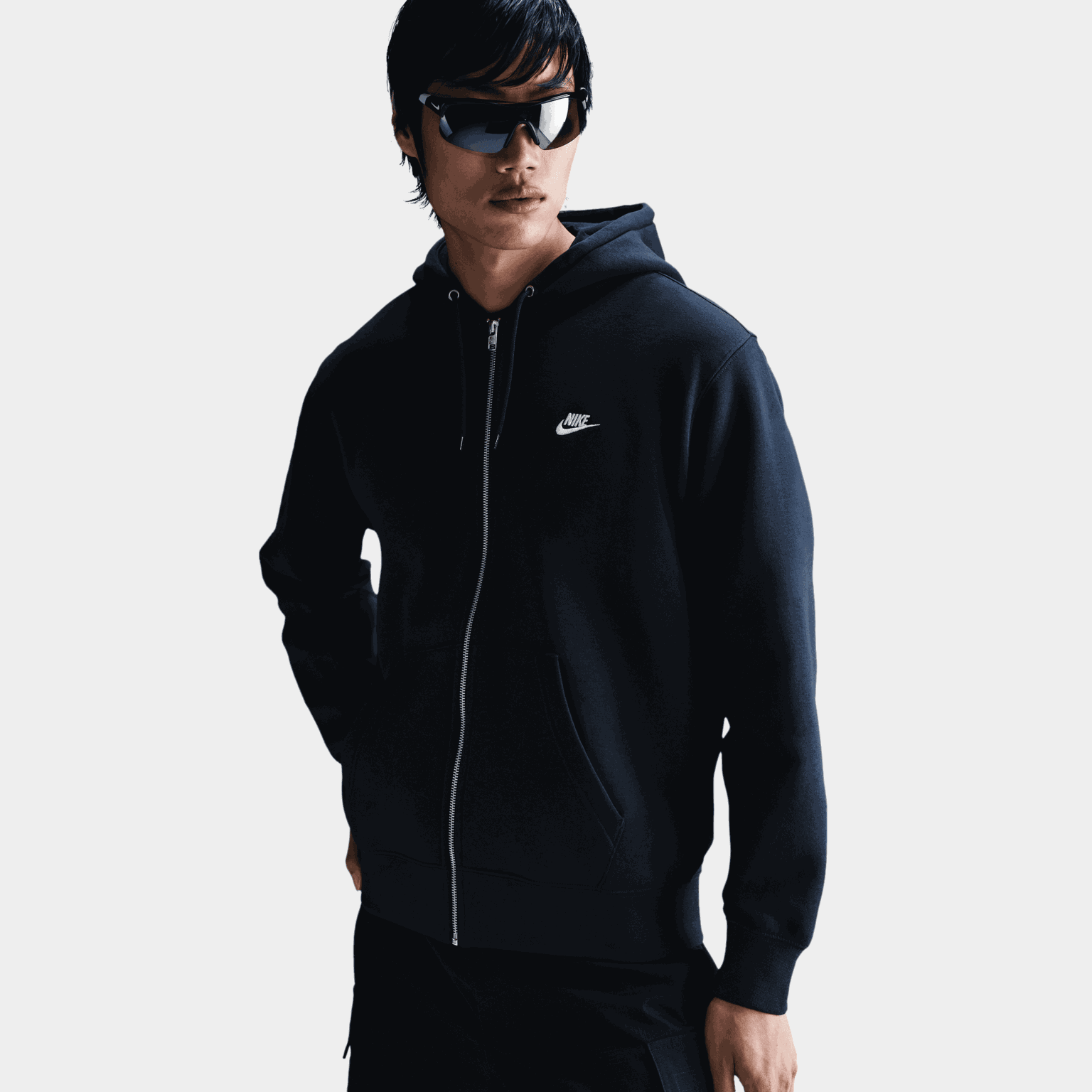 Club Full-Zip Fleece Hood, huvjacka, herr - full image 3