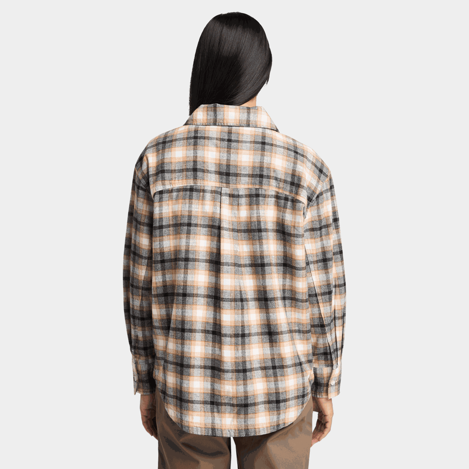 Plaid Flannel Overshirt, jacka, dam - full image 3