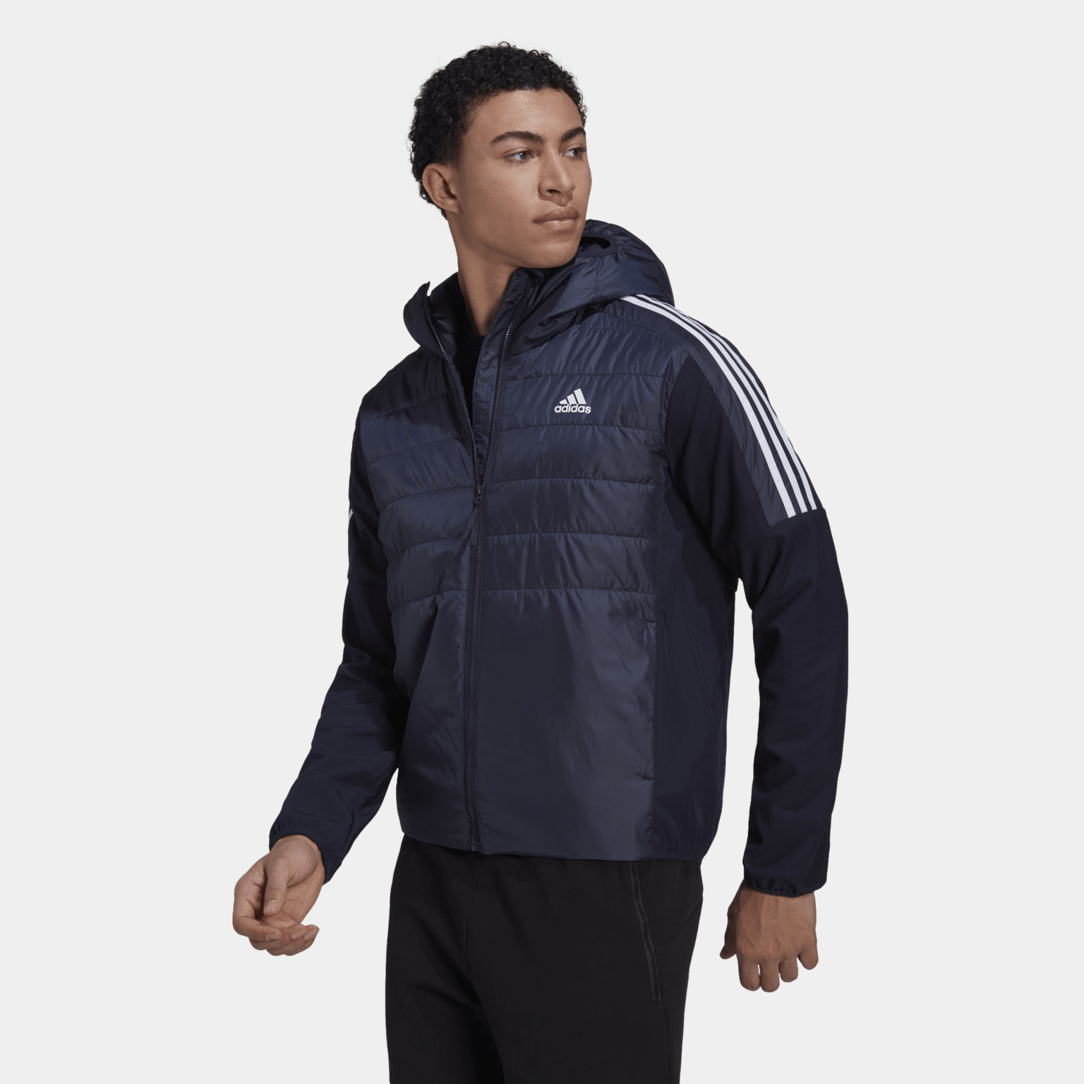 Essentials Insulated Hooded Hybrid Jacket, isolerad jacka herr ...
