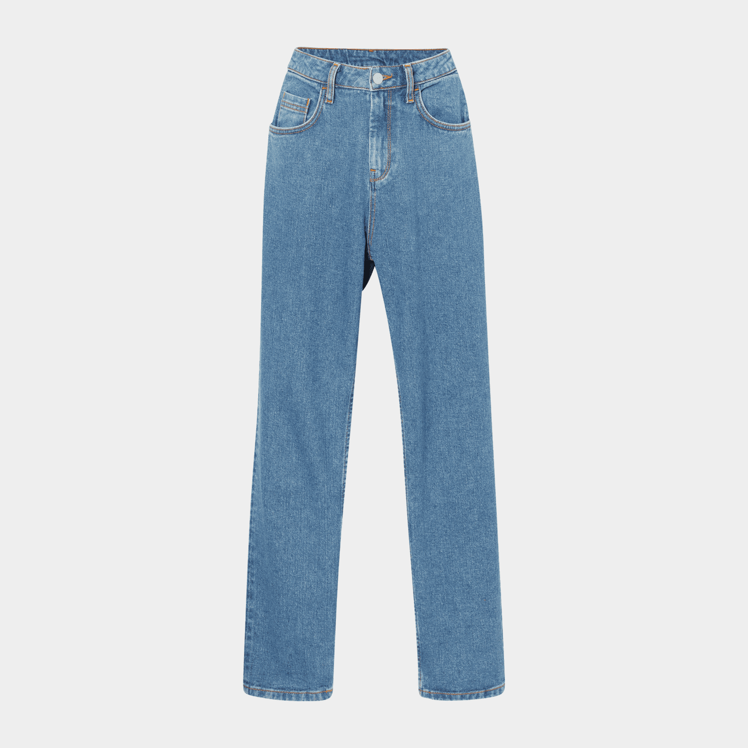 High Waist Denim, byxor, dam - full image 3