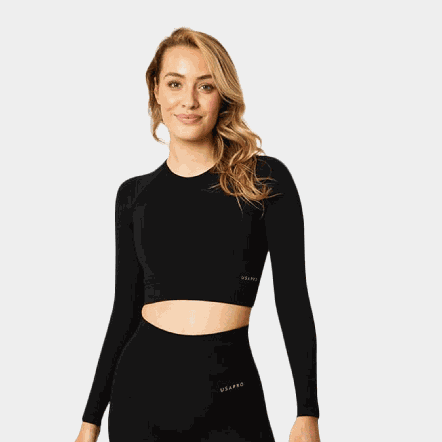 Seamless Long Sleeve Crop, träningströja, dam - full image 1