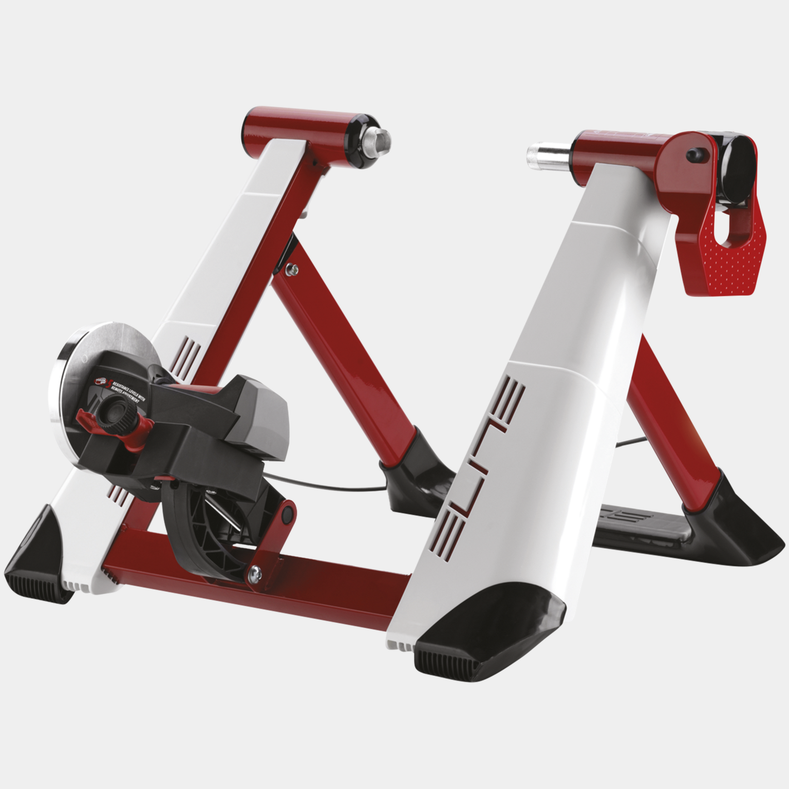 Rouleau D’entraînement Elite Novo Mag Force – Système De Fixation Rapide, Support Réglable, Rouleau Elastogel 30 Mm – Blanc/rouge