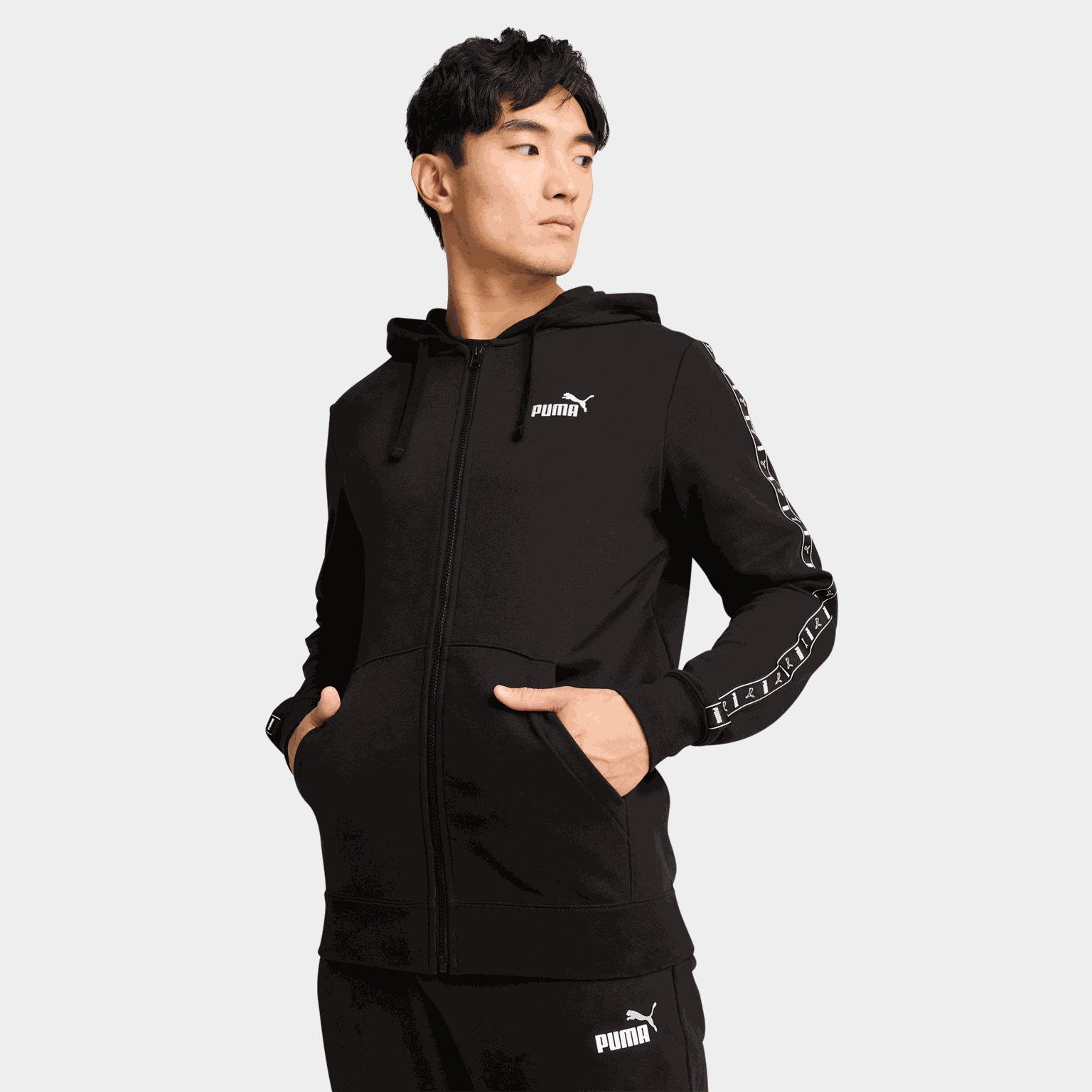 ESS Tape Full-Zip Hoodie, huvjacka, herr - full image 1