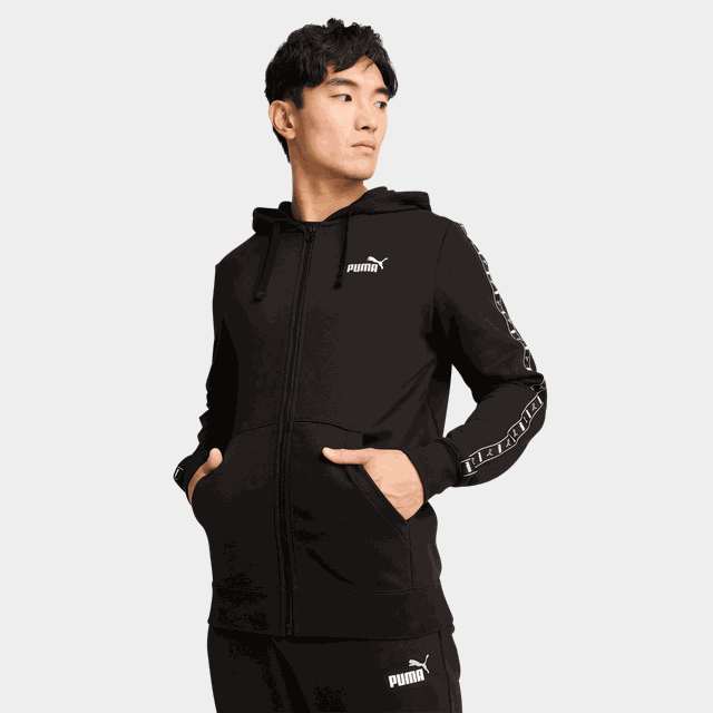 ESS Tape Full-Zip Hoodie, huvjacka, herr - Hoodtröjor