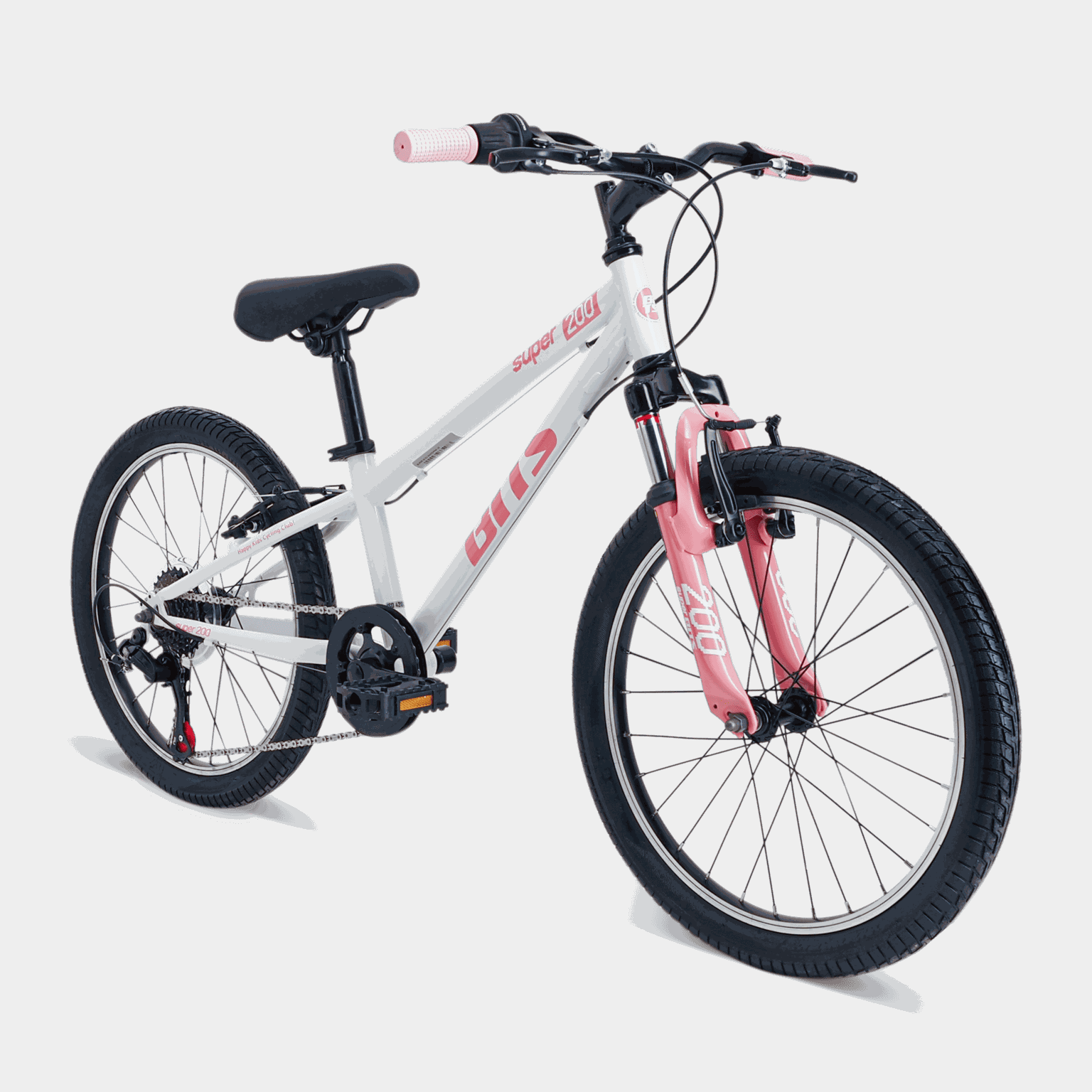 Super 200 EU WHITE/CYAN 25, barncykel, 5–8 år - full image 2