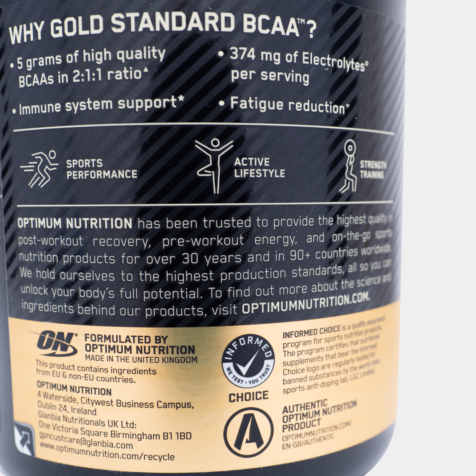 Gold Standard BCAA 266 g, kosttillskott - full image 4