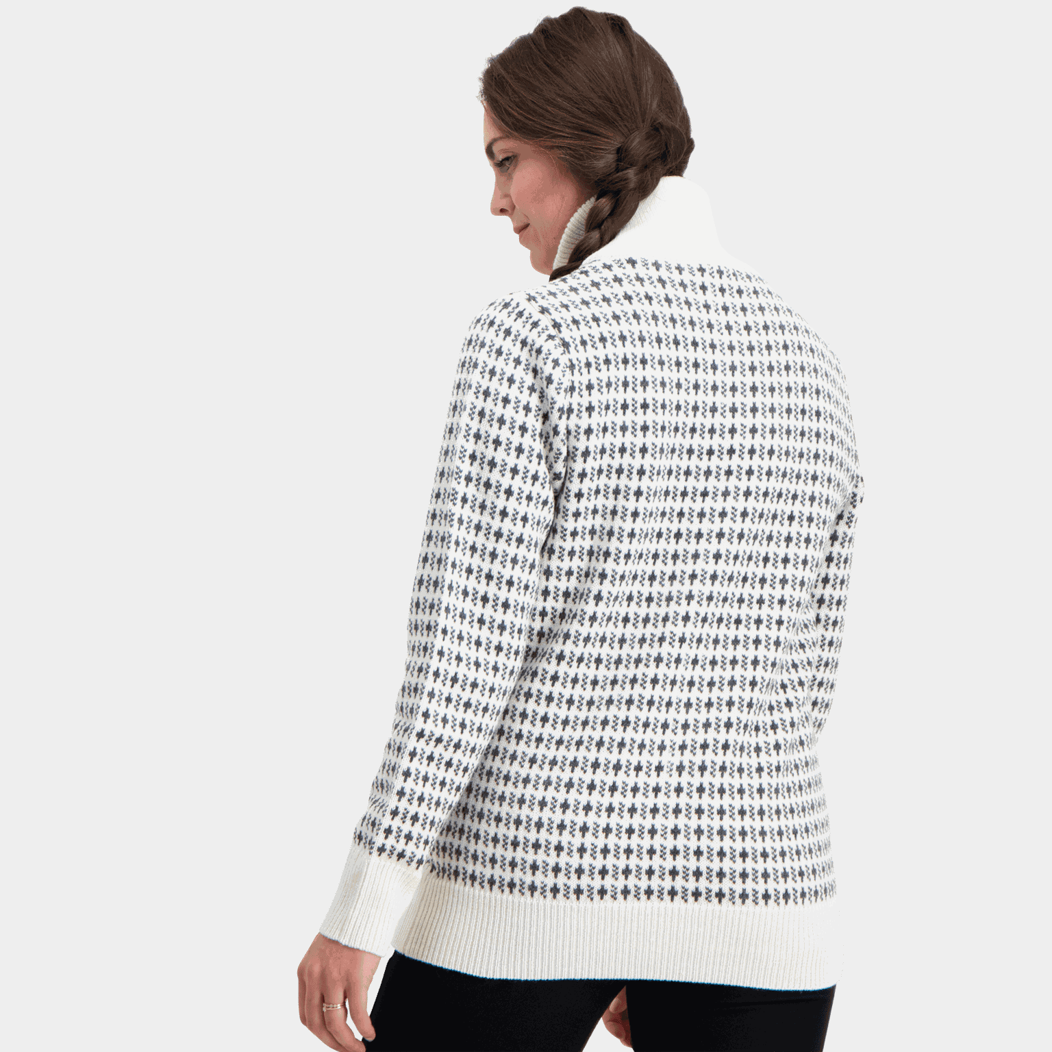Nordishavet Wool Zip Sweater, ulltröja, dam - full image 3