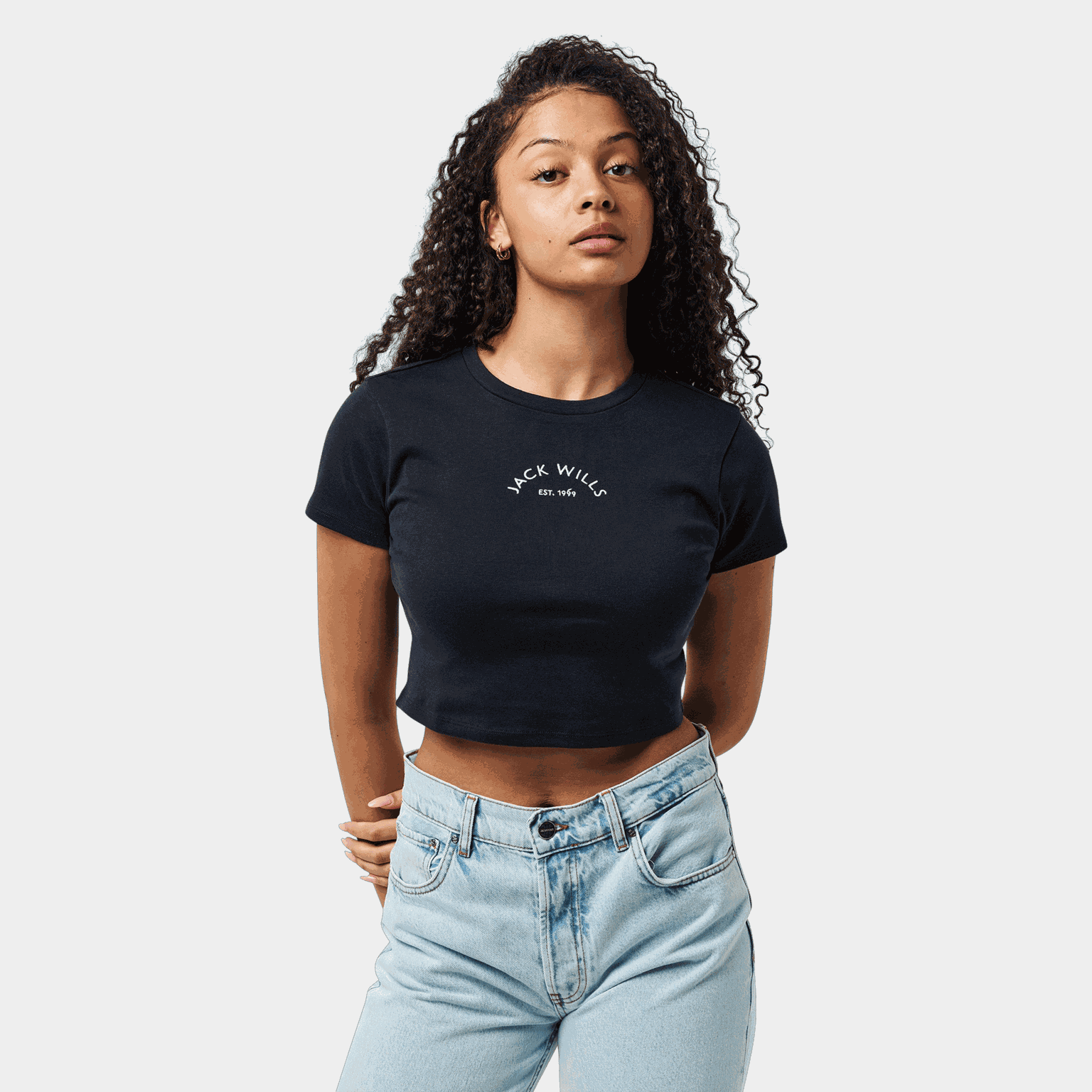 Crop Top Tee, kort t-shirt, dam - full image 1