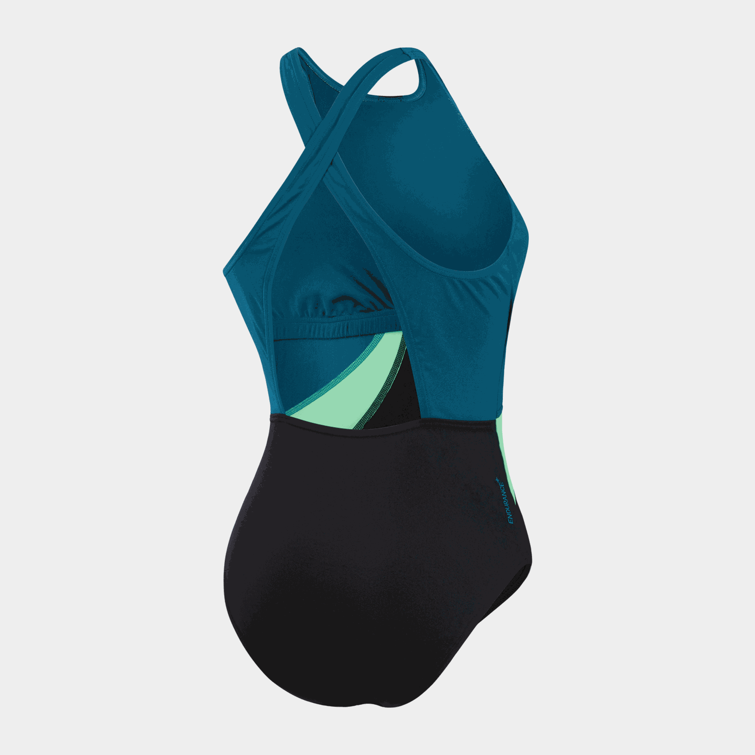 Womens Colourblock Highneck Crossback, baddräkt, dam - full image 2